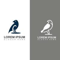 uccello semplice moderno logo creativo linea arte grafica animale vettore