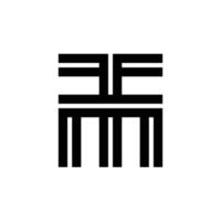 design del logo lettera tm o mt vettore