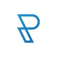 lettera r o p design del logo elegante vettore