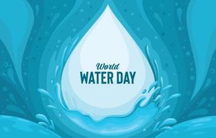 sfondo della giornata mondiale dell'acqua vettore