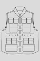 vettore di disegno del profilo della borsa della maglia del torace, borsa della maglia del torace in uno stile di schizzo, profilo del modello delle scarpe da ginnastica, illustrazione di vettore.