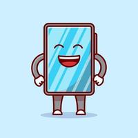 illustrazione del fumetto dell'icona del personaggio della mascotte del telefono cellulare felice