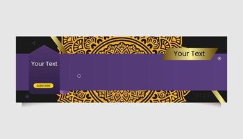 sfondo ornato di mandala per il business banner web vettore