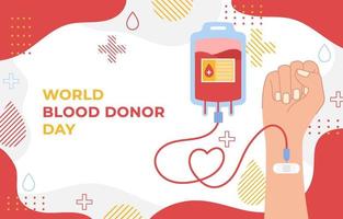 modello di sfondo della giornata mondiale del donatore di sangue vettore