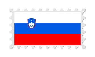 francobollo della Slovenia con ombra. illustrazione vettoriale. vettore