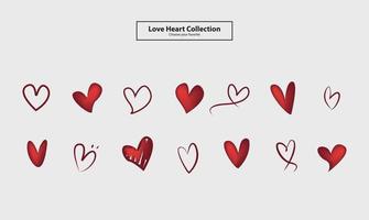 carta da parati sfondo amore felice san valentino amante illustrazione vettoriale cuore logo icona simbolo set