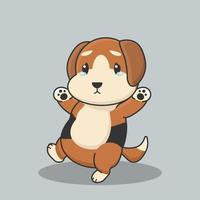 carlino cartone animato beagle piatto disegno animale domestico bulldog vettore cane razza fumetto cucciolo corgi husky sfondo arte