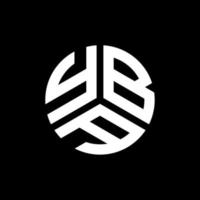 yba lettera logo design su sfondo nero. yba creative iniziali lettera logo concept. disegno della lettera yba. vettore