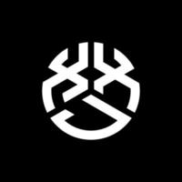xxj lettera logo design su sfondo nero. xxj creativo iniziali lettera logo concept. disegno della lettera xxj. vettore