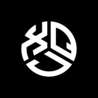 xqj lettera logo design su sfondo nero. xqj creative iniziali lettera logo concept. disegno della lettera xqj. vettore