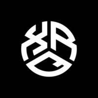 xrq lettera logo design su sfondo nero. xrq creative iniziali lettera logo concept. disegno della lettera xrq. vettore