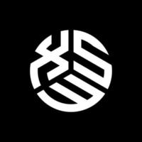 xsw lettera logo design su sfondo nero. xsw creative iniziali lettera logo concept. disegno della lettera xsw. vettore
