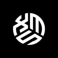 xms lettera logo design su sfondo nero. xms creative iniziali lettera logo concept. disegno della lettera xms. vettore