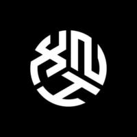 xnh lettera logo design su sfondo nero. xnh creative iniziali lettera logo concept. xnh disegno della lettera. vettore