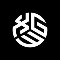 xgw lettera logo design su sfondo nero. xgw creative iniziali lettera logo concept. disegno della lettera xgw. vettore