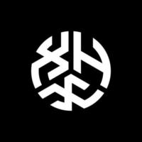xhx lettera logo design su sfondo nero. xhx creative iniziali lettera logo concept. disegno della lettera xhx. vettore