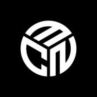 mcn lettera logo design su sfondo nero. mcn creative iniziali lettera logo concept. disegno della lettera mcn. vettore