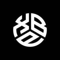 xbp lettera logo design su sfondo nero. xbp creative iniziali lettera logo concept. disegno della lettera xbp. vettore