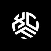 xcf lettera logo design su sfondo nero. xcf creative iniziali lettera logo concept. disegno della lettera xcf. vettore