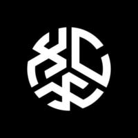 xcx lettera logo design su sfondo nero. xcx creative iniziali lettera logo concept. disegno della lettera xcx. vettore
