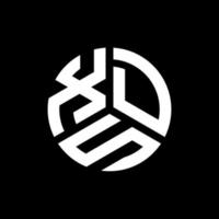 xds lettera logo design su sfondo nero. xds creative iniziali lettera logo concept. disegno della lettera xds. vettore
