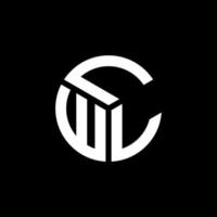 lwl lettera logo design su sfondo nero. lwl creative iniziali lettera logo concept. disegno della lettera lwl. vettore