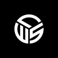 lws lettera logo design su sfondo nero. lws creative iniziali lettera logo concept. disegno della lettera lws. vettore