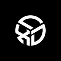 lxd lettera logo design su sfondo nero. lxd creative iniziali lettera logo concept. disegno della lettera lxd. vettore