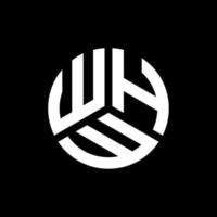 whw lettera logo design su sfondo nero. whw creative iniziali lettera logo concept. www disegno della lettera. vettore