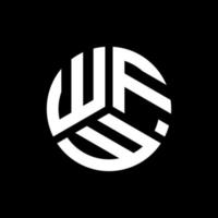 wfw lettera logo design su sfondo nero. wfw creative iniziali lettera logo concept. www disegno della lettera. vettore