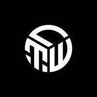ltw lettera logo design su sfondo nero. ltw creative iniziali lettera logo concept. ltw disegno della lettera. vettore