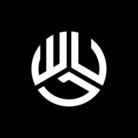 wul lettera logo design su sfondo nero. wul creative iniziali lettera logo concept. disegno della lettera wul. vettore