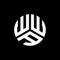 wwa lettera logo design su sfondo nero. wwa creative iniziali lettera logo concept. disegno della lettera wwa. vettore
