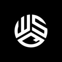 wsq lettera logo design su sfondo nero. wsq creative iniziali lettera logo concept. disegno della lettera wsq. vettore