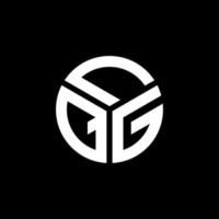 lqg lettera logo design su sfondo nero. lqg creative iniziali lettera logo concept. disegno della lettera lqg. vettore