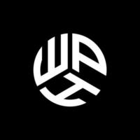 design del logo della lettera wph su sfondo nero. wph creative iniziali lettera logo concept. disegno della lettera wph. vettore