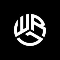 wrl lettera logo design su sfondo nero. wrl creative iniziali lettera logo concept. disegno della lettera wrl. vettore