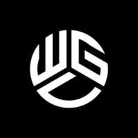 wgu lettera logo design su sfondo nero. wgu creative iniziali lettera logo concept. disegno della lettera wgu. vettore