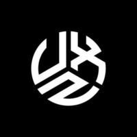 uxz creative iniziali lettera logo concept. uxz lettera design.uxz lettera logo design su sfondo nero. uxz creative iniziali lettera logo concept. disegno della lettera uxz. vettore