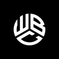 design del logo della lettera wbc su sfondo nero. wbc creative iniziali lettera logo concept. disegno della lettera wbc. vettore