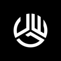 uwj lettera logo design su sfondo nero. uwj creative iniziali lettera logo concept. design della lettera uwj. vettore