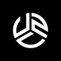 design del logo della lettera uzv su sfondo nero. uzv creative iniziali lettera logo concept. disegno della lettera uzv. vettore