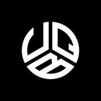 design del logo della lettera uqb su sfondo nero. uqb creative iniziali lettera logo concept. disegno della lettera uqb. vettore