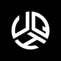 uqh lettera logo design su sfondo nero. uqh creative iniziali lettera logo concept. design della lettera uqh. vettore