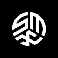 smx lettera logo design su sfondo nero. smx creative iniziali lettera logo concept. disegno della lettera smx. vettore
