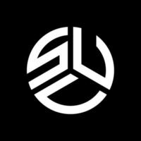 suv lettera logo design su sfondo nero. suv creative iniziali lettera logo concept. disegno della lettera suv. vettore