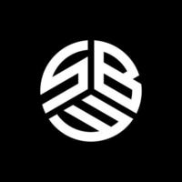 sbw lettera logo design su sfondo nero. sbw creative iniziali lettera logo concept. design della lettera sbw. vettore