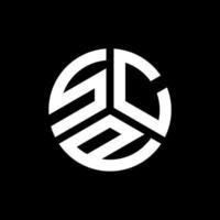 scp lettera logo design su sfondo nero. scp creative iniziali lettera logo concept. disegno della lettera scp. vettore