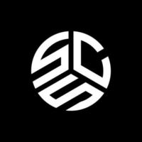 scs lettera logo design su sfondo nero. scs creative iniziali lettera logo concept. disegno della lettera scs. vettore