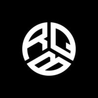 design del logo della lettera rqb su sfondo nero. rqb creative iniziali lettera logo concept. disegno della lettera rqb. vettore